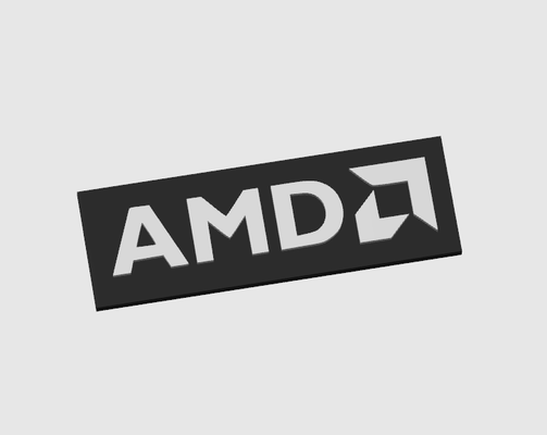 amd rozet by dub1ns sanat madeni para rozetler 3d print model - Mito3D