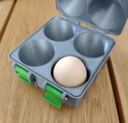 rugged egg box remixed by cad-guy household house models case fridge storage storagebox easteregg eggs gearbox ruggedcase eggcup eastereggholder eggholder eggstand ruggedbox 3d print model - Mito3D