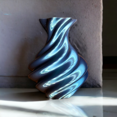 aurorakurve vase by 3d design geschäft haushalt dekor tasse blume vasemode spiral modus wasserdicht 3d print model - Mito3D