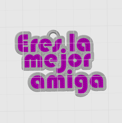 llavero eres la mejor amiga by josedj art coin & badges amistad llavero3d 3d print model - Mito3D