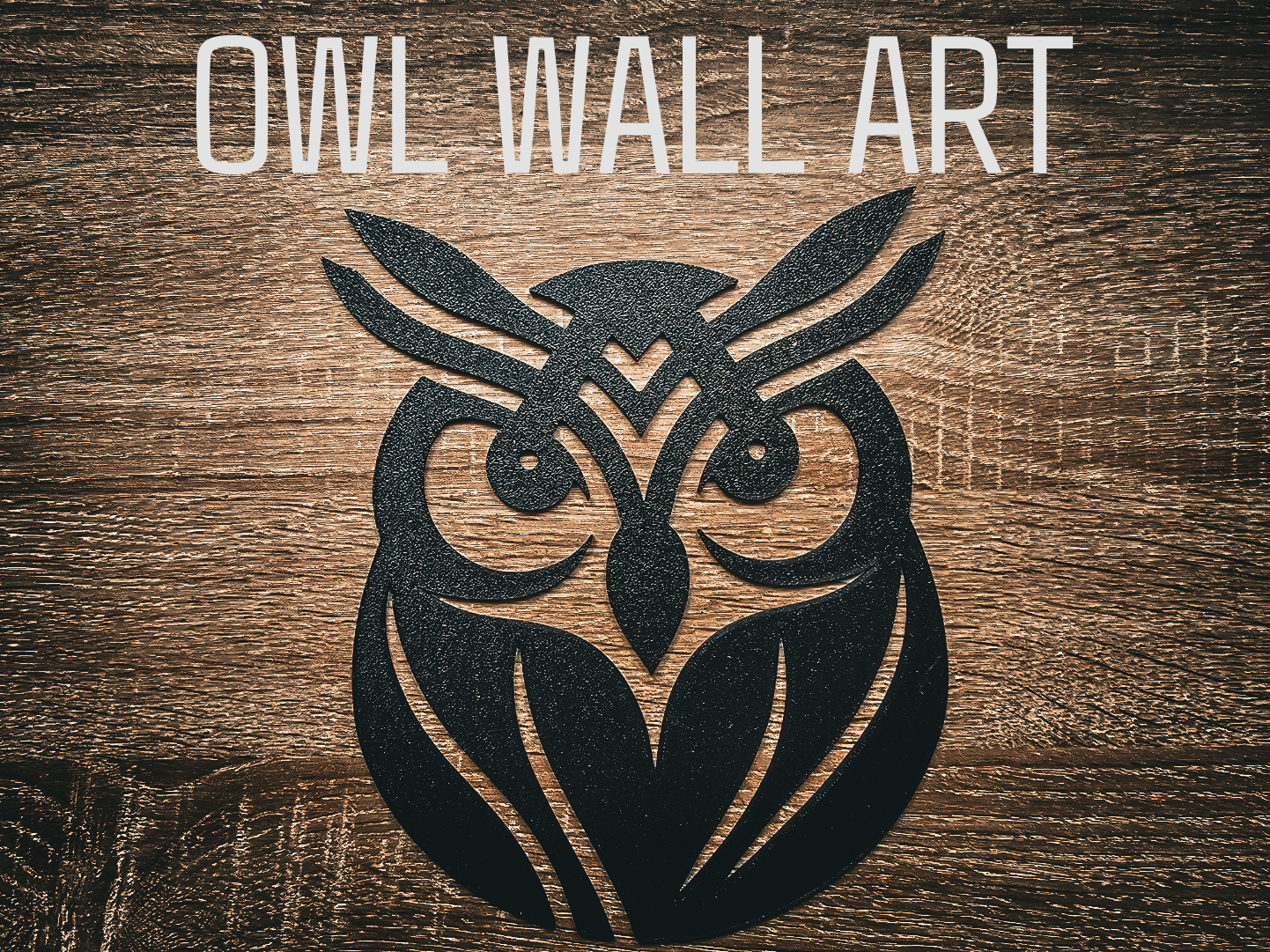 mur art décor hibou by conclusion 2d mural décoration 3D print model - Mito3D