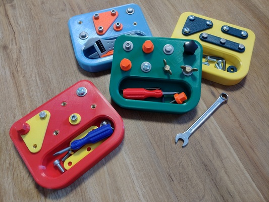 motor kompetenzen spielzeug by cad guy bildung ingenieurwesen spiel spiele weihnachtsgeschenk lehrreich gabelschluessel pädagogoy schraubendreher freundlicher montessori kleinkind kindergarten schraube motorskills lernspiel lernspielzeug montessori lernspielzeug 3d print model - Mito3D