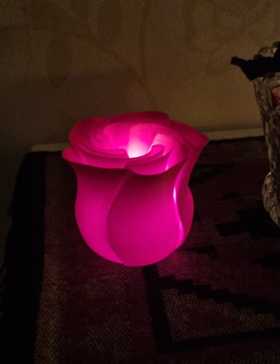 teacandle rose remixed by sr-castro household decor tea candle ledlamp 3d print model - Mito3D