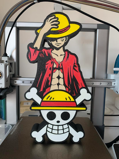 luffy by jpauquifié art panneaux logos manga lampe lumineux boîte veilleuse cool amusement 3d print model - Mito3D