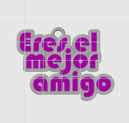 llavero eres el mejor amigo by josedj art coin & badges llaveros llaveroamigo llavero3d 3d print model - Mito3D