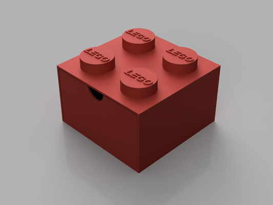 lego chest of drawer 2x2 16cm v2 by gimmy3d household decor brick box legobox 3d print model - Mito3D