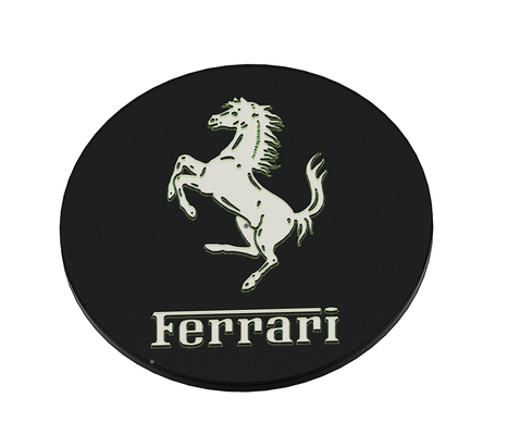 ferrari logo coaster by dmallia ménage maison modèles 3d print model - Mito3D