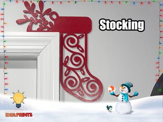 natale porta trim angolo calza 1 by idea stampe domestico arredamento decorazioni natalizie stivale natale mensola angolare 3d print model - Mito3D