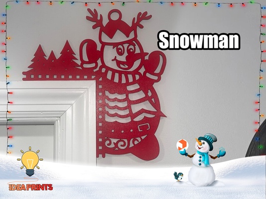 weihnachten tür trimmen ecke schneemann 3 by idee druckt haushalt dekor weihnachtsdekorationen schneemannornament neve abschneiden 3d print model - Mito3D