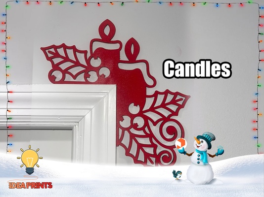 natale porta trim angolo candele 7 by idea stampe domestico arredamento decorazioni natalizie natale rifinitura 3d print model - Mito3D