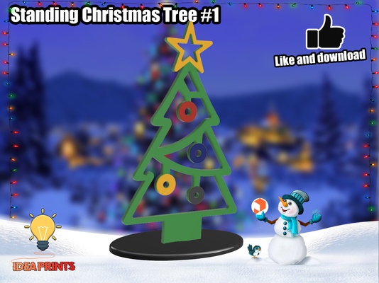 stehen weihnachten baum 1 by idee druckt haushalt dekor weihnachtsdekorationen weihnachtsbaum standingchristmastree 3d print model - Mito3D