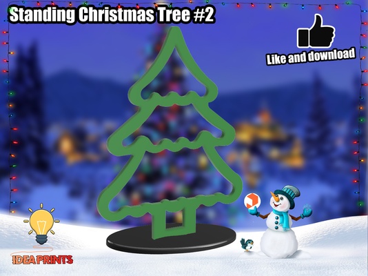 stehen weihnachten baum 3 by idee druckt haushalt dekor weihnachtsschmuck weihnachtsdekorationen weihnachtsbäume cristmastree standingchristmastree 3d print model - Mito3D