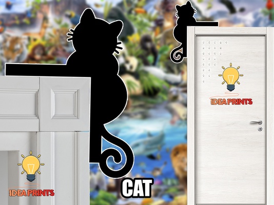 room door trim corner - cat 8 by idea prints household decor ormanent doortrimcorner angoloporta catornament 3d print model - Mito3D