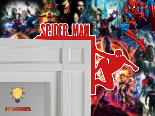 porta aparar canto aranha homem super heroi edição 1 by idéia estampas casa decoração parede aranha incrível homem 3d print model - Mito3D