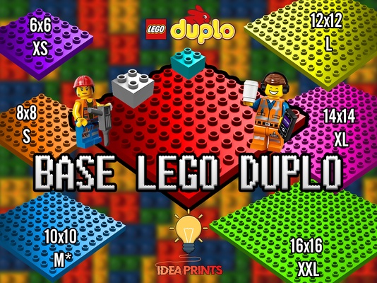 brique duplo base by idée impressions jouets jeux construction ensembles plate forme legoduplo plateforme lego 3d print model - Mito3D