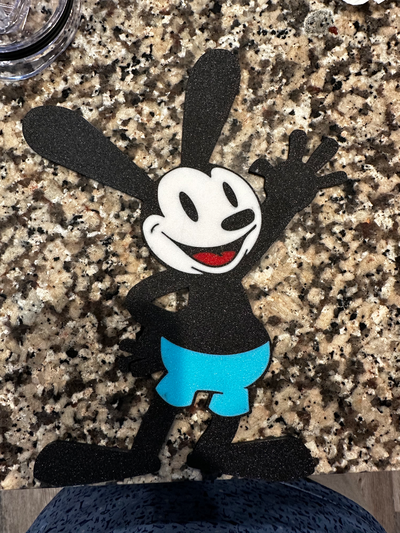 oswald pared arte by tus huellas libres casa decoración disney disneyland multicolor 4color mickey disneyworld 2d x1 ams estampado texturado construir plato 3d print model - Mito3D