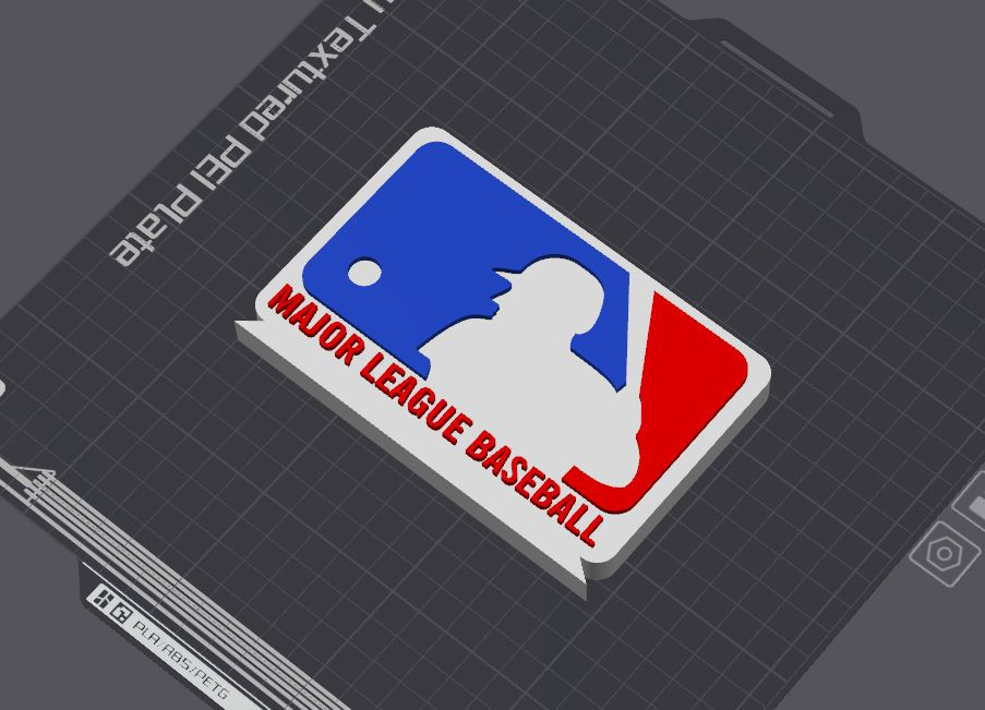 majeur ligue base ball logo table supporter by 5kyrunn3r art panneaux logos mlb amérique etats unis nationale américain york as canada uni états ams prêt 3D print model - Mito3D