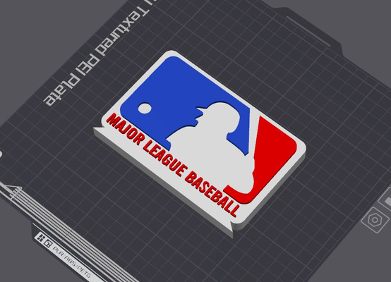 liga béisbol logo mesa estante soporte by 5kyrunn3r arte señales logos mlb america estados unidos nacional americano york tienes canadá unido estados ams listo 3d print model - Mito3D