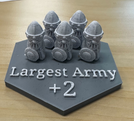 catan longest & largest trophies remixed by alienintruder toys games board army road trophy hex 3d dakanzla 3d print model - Mito3D