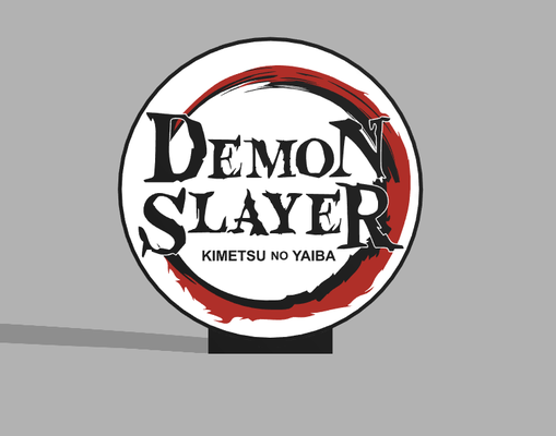 demon slayer lightbox stand by 3d geek household decor 3d print model - Mito3D