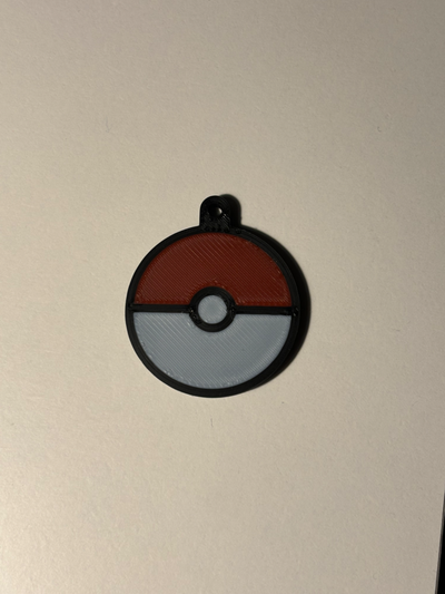 pokeball schl sselanh nger by 3d modellatore arte 2d schluessel anhaenger schluesselanhaenger portachiavi pokemon palla base 3d print model - Mito3D