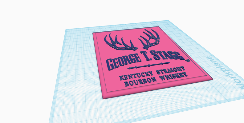 george stagg whiskey plakette by nudeln haushalt dekor bourbon 3d print model - Mito3D