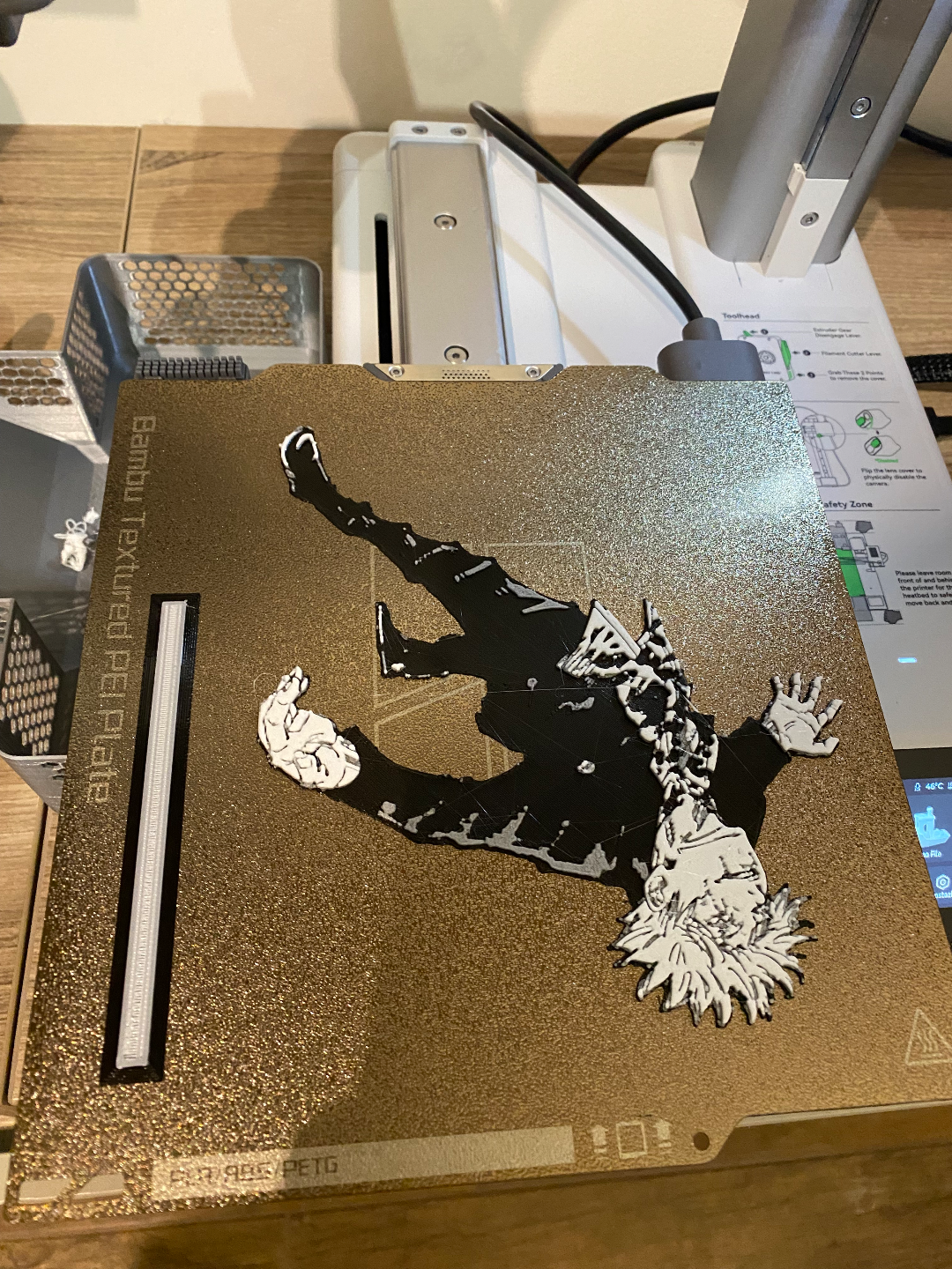 satoru gojo falling hueforge by luca2210 art 2d anime jujutsu kaisen jujutsukaisen manga panel mangapanel decoration 3D print model - Mito3D