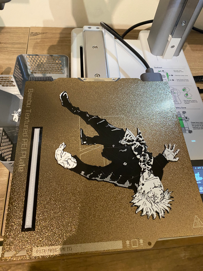 satoru gojo falling hueforge by luca2210 art 2d anime jujutsu kaisen jujutsukaisen manga panel mangapanel decoration 3d print model - Mito3D