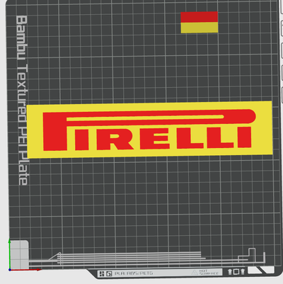 pirelli logo multi colores by gui68210 arte señales logos 3d print model - Mito3D