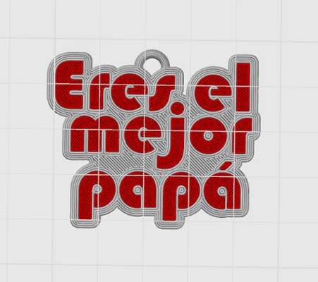 llavero el mejor pap by josedj art signs & logos llavero3d papa 3d print model - Mito3D