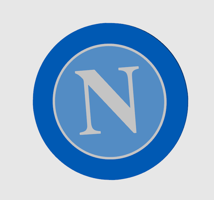 ssc napoli sottobicchiere napoli by 3dprintcess domestico arredamento untersetzer sscneapel serie seriea italia calcio calcio 3d print model - Mito3D