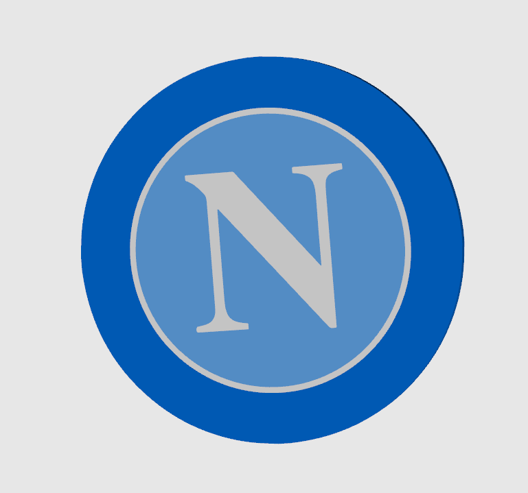 ssc neapel logo - napoli by 3dprintcess art signs & logos sscnapoli sscneapel italy italien soccer football fussball seriea serie 3D print model - Mito3D