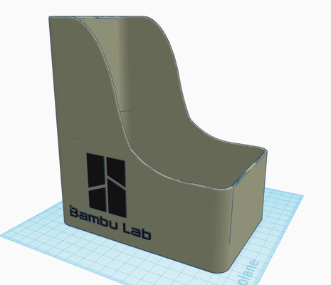 base cacca secchio più alto bambu logo a1 mini remixato by kellnis3d 3d stampante accessori laboratorio 3d print model - Mito3D