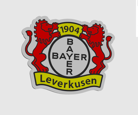 bayer 04 leverkusen placa by 3dprintcess arte sinais logotipos bundesliga dfb dfl futebol futebol bayer04 alemão alemanha 3d print model - Mito3D