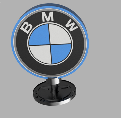 caixa logotipo bmw by didoucrazyfrog11 casa decoração voiture marque leds deco 3d print model - Mito3D