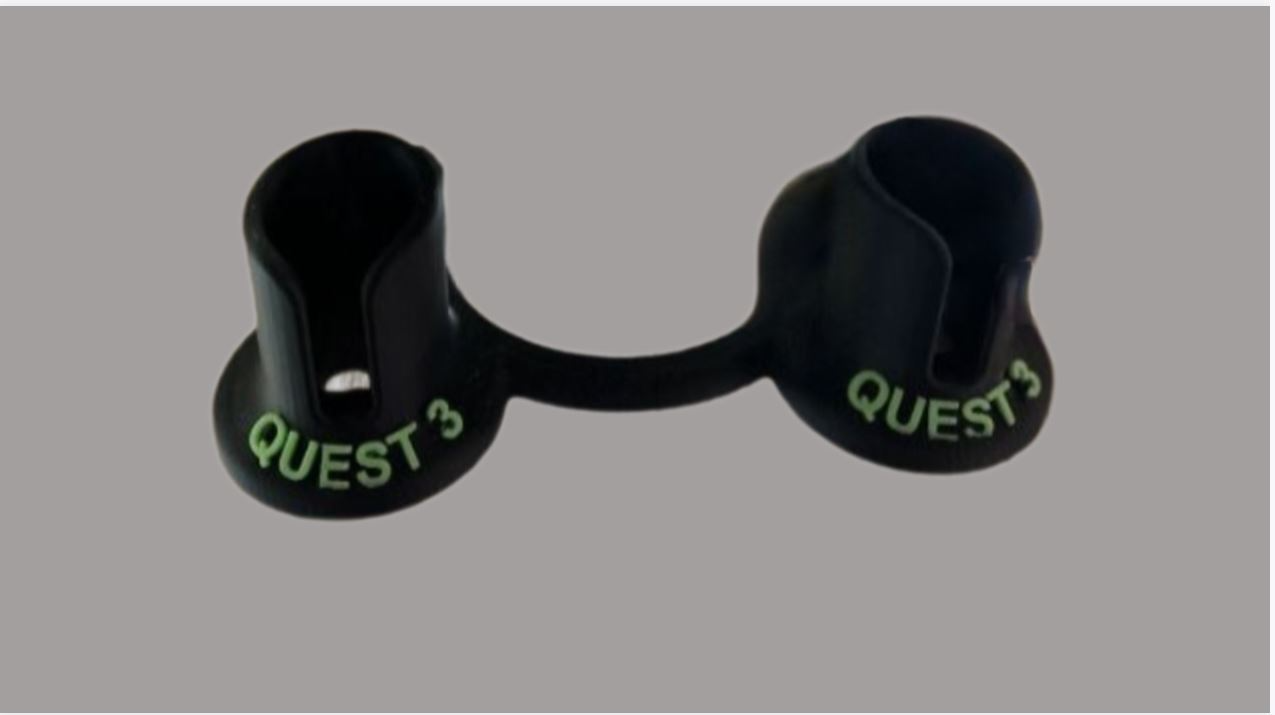 quest 3 controller stand no meta logo by rewilo tools vr holder 3D print model - Mito3D