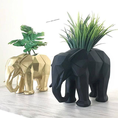 polygon elephant pot vase by omerican3d art sculptures stl zoo games maker file 3d print model - Mito3D