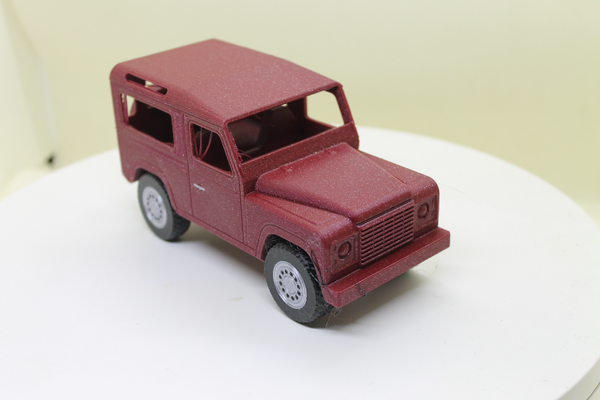 landrover defensor pepita multicolor remezclado by lobo juguetes juegos juguete coche vehiculo vehículo impresión in sitio 3d print model - Mito3D