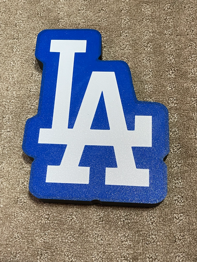 la by a3dprint arte sinais logotipos dodgers luz caixa lâmpadas logotipo 3d print model - Mito3D