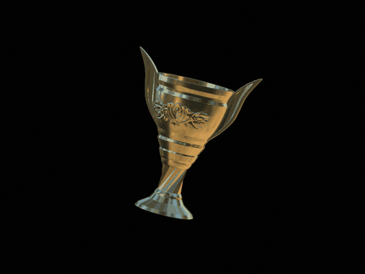 geflügelt tasse by rott3d kunst modelle sieg trophäe artman geschenk belohnung skulptur design gold ohren antic printinplace 3d print model - Mito3D