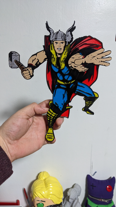 thor parete arte by standitupstore modelli mjolnir mjolnirthorshammer meraviglia bambini ragazzi camera arredamento vendicatori fucina cappelli potente 3d print model - Mito3D