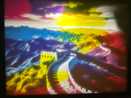 great wall of china lithophane by nates print shop household decor art box model light colorful fidget colorfull bundle color lithograph lithography lithobox litho bronode greatwall cmyklithophane cmyk 3d print model - Mito3D