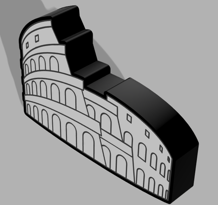 colosseo lampada by fabiuscom arte modelli roma 3d print model - Mito3D