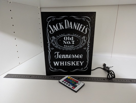 jack daniels étiquette boite lumière by t3rryx art panneaux logos homme grotte mur 3d print model - Mito3D