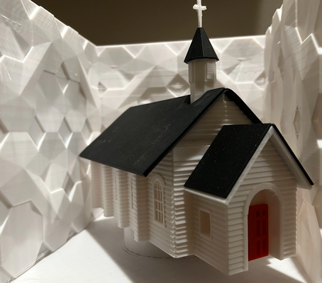 blanco iglesia by blake adams itpro miniaturas arquitectura 3d print model - Mito3D