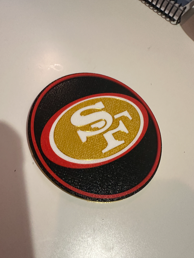 49ers untersetzer 4 farben a1 mini neu gemischt by nimbulus85 kunst zeichen logos 3d print model - Mito3D