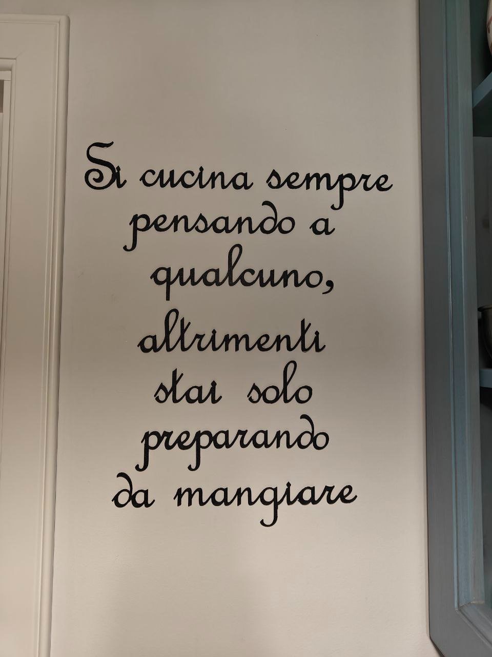 kitchen phrase - si cucina sempre pensando a qualcuno altrimenti stai solo preparando da mangiare by natale206 household decor decoration wall 3d wallart casa home family walldecor walldecoration 3D print model - Mito3D