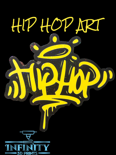 hüfte hüpfen kunst by unendlichkeit 3d druckt zeichen logos hiphop rap musik epoche singen 3d print model - Mito3D