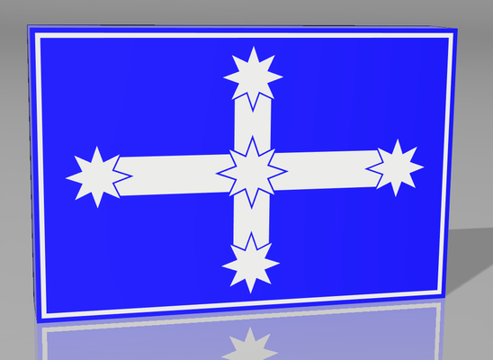 eureka flag inspired led lightbox by glenngri art signs & logos lightbox 3d print model - Mito3D