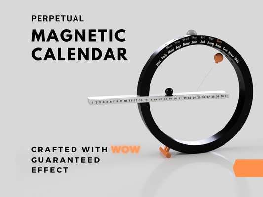 ewig magnetisch kalender by michael haushalt dekor magnet monat wochentag zuhause haus büro wohnkultur kreativ design tabelle 3d print model - Mito3D